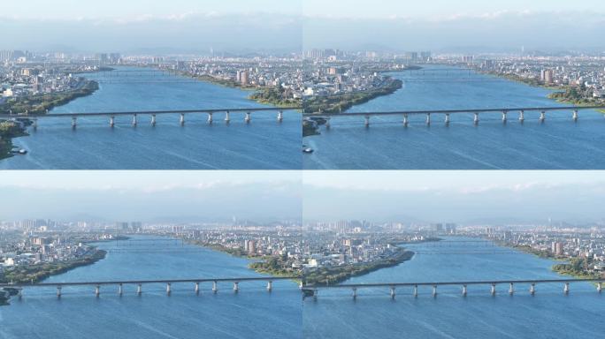 中国潮州市潮安区龙湖镇厦深铁路韩江特大桥