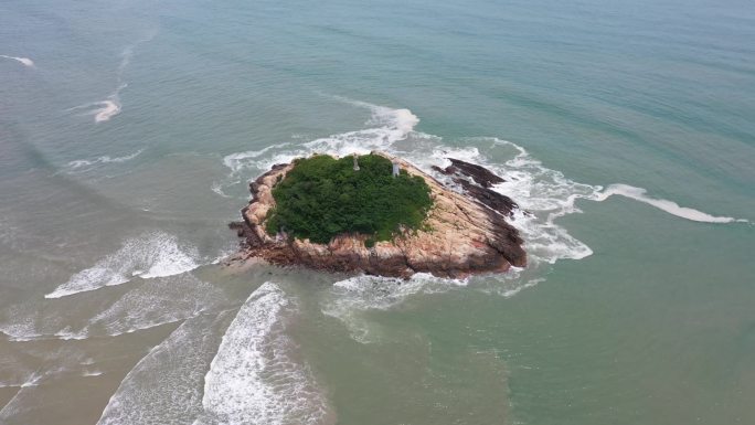 航拍 海岛 海边 海浪 海水 上川岛