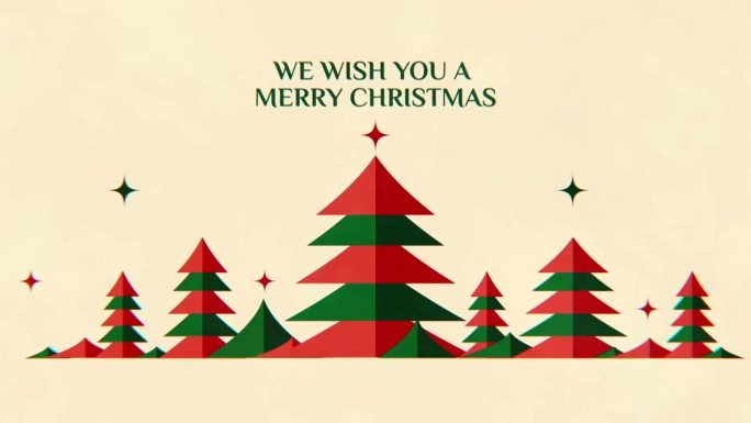圣诞快乐logo展示动画