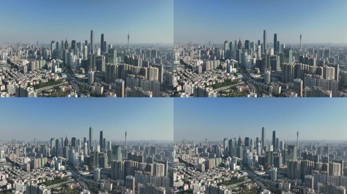 广州城市建筑群航拍