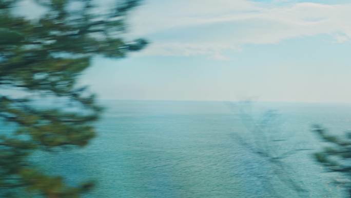 窗外的风景 海边自驶 汽车广告 旅行