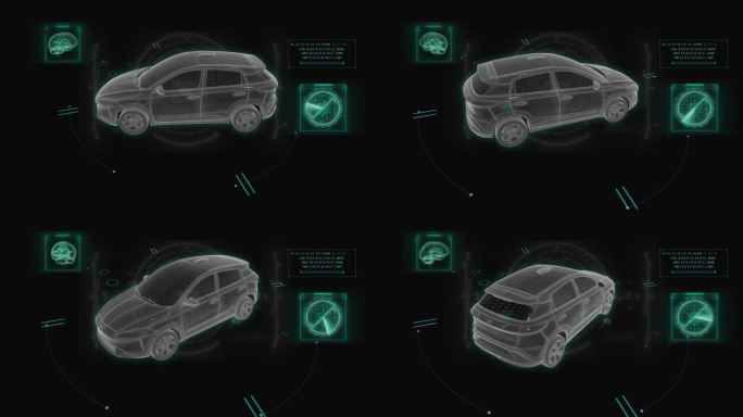 小鹏G3新能源汽车HUD科技界面展示素材