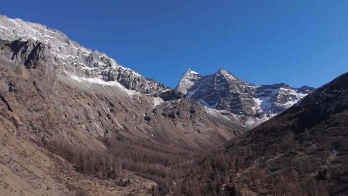 川西四姑娘山双桥沟航拍