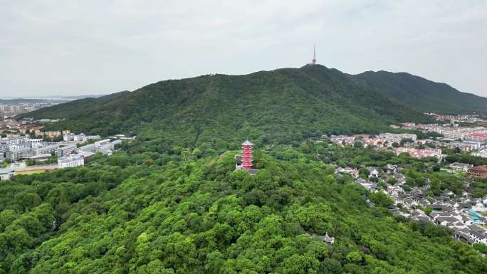 江苏无锡惠山古镇5A景区航拍