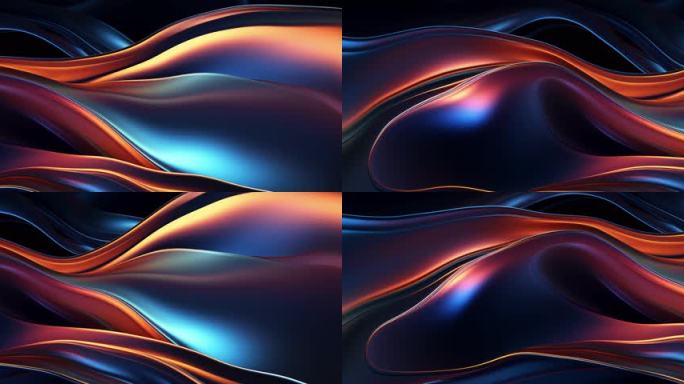 6k科技视觉背景 抽象光影艺术流体