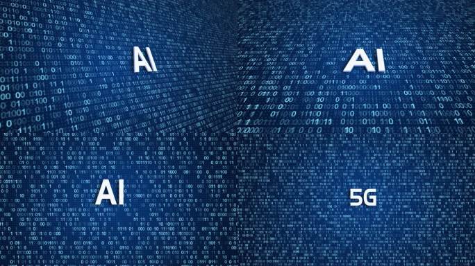 AI 5G 高科技01背景视频