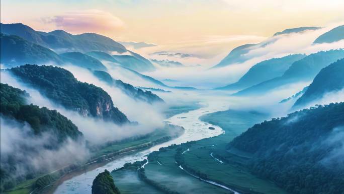 4K锦绣中国 山川河流 自然风光