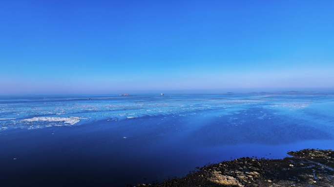 4K原创航拍广鹿岛海岛海边养殖