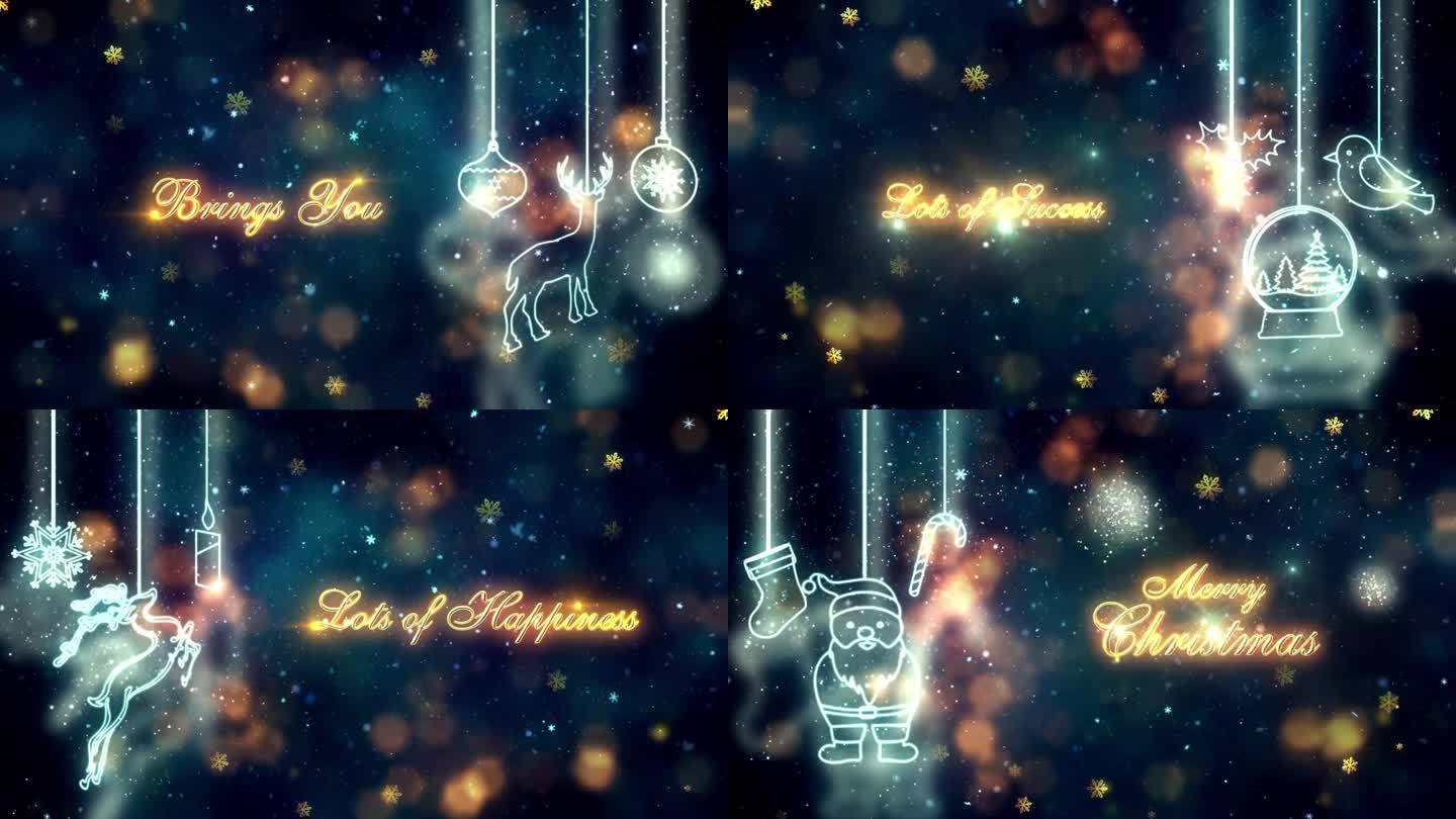 圣诞节标题动画