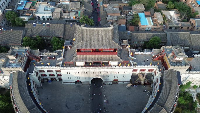 河南省洛阳市老城区 丽景门航拍