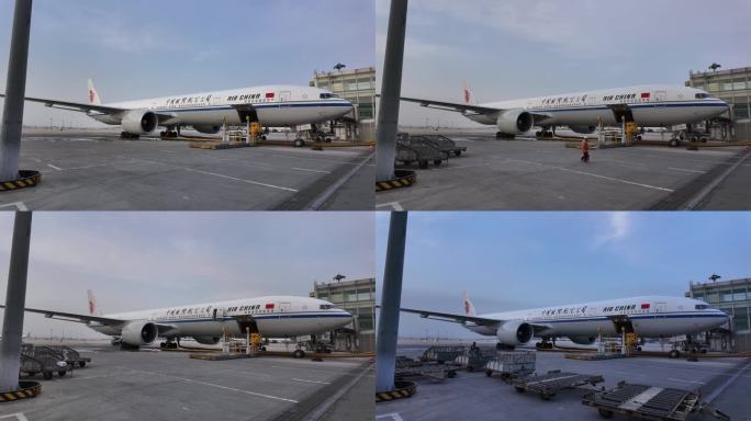 首都机场国航B773入位到推出全过程延时