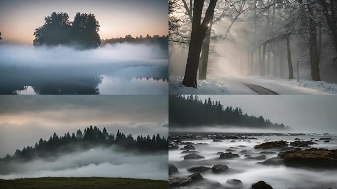 意境山水水墨山水风景