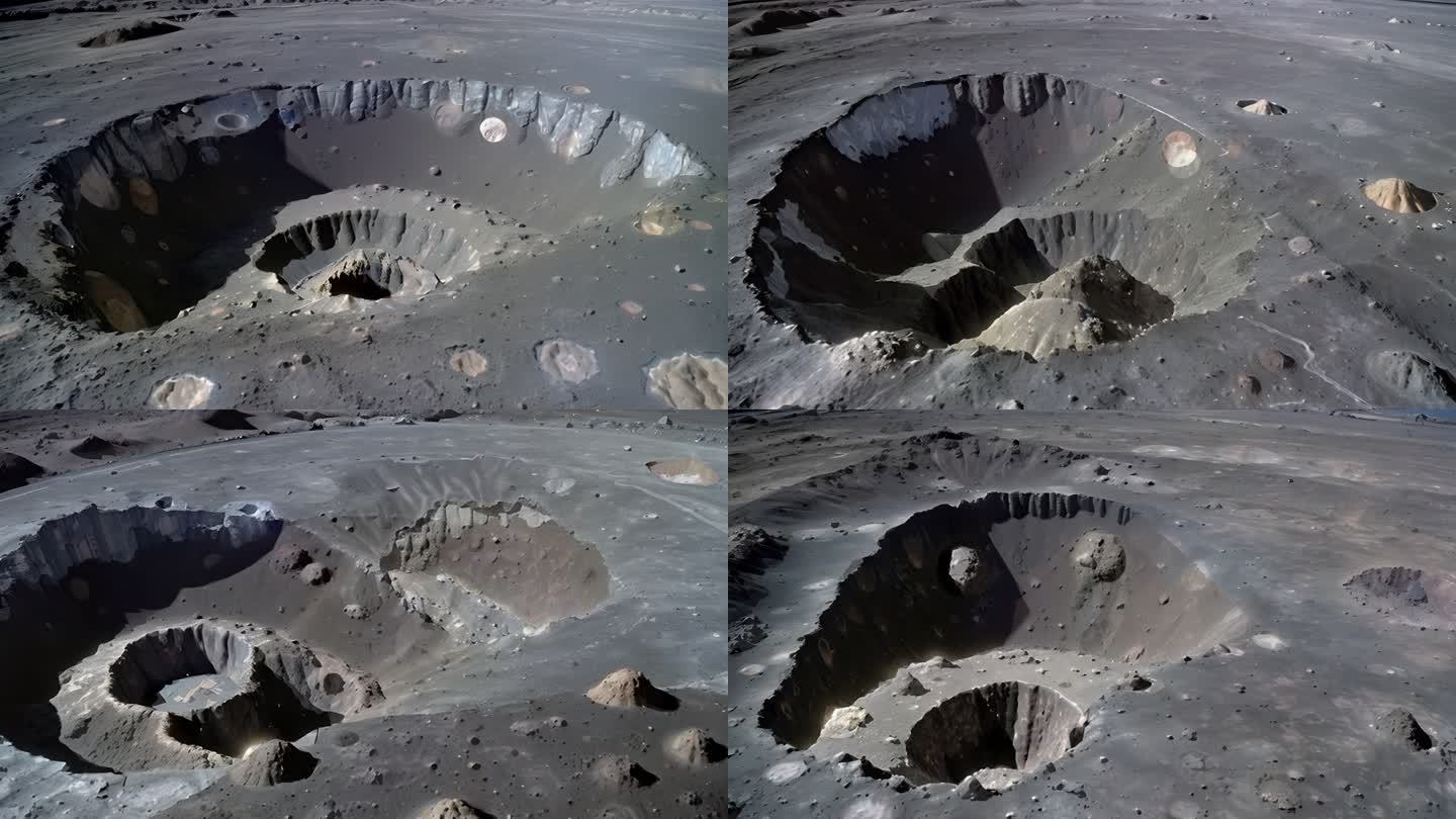 AI演绎陨石 陨石坑