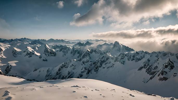 雪山大山高山云海