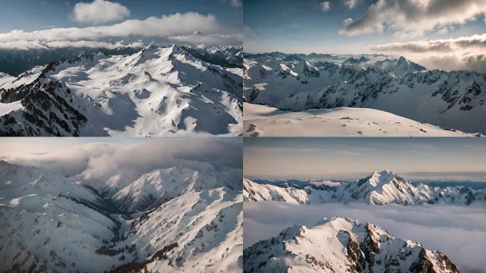 雪山大山高山云海