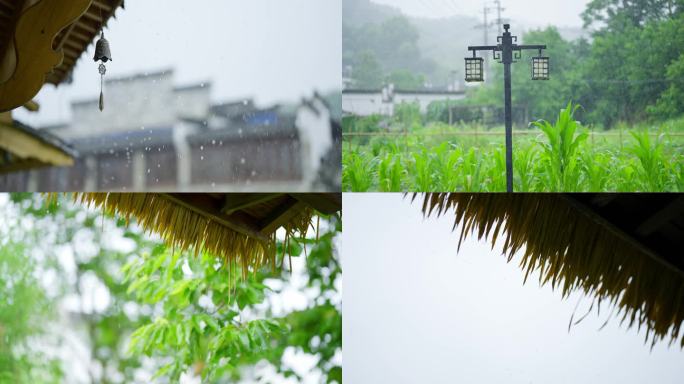 下雨打空镜头