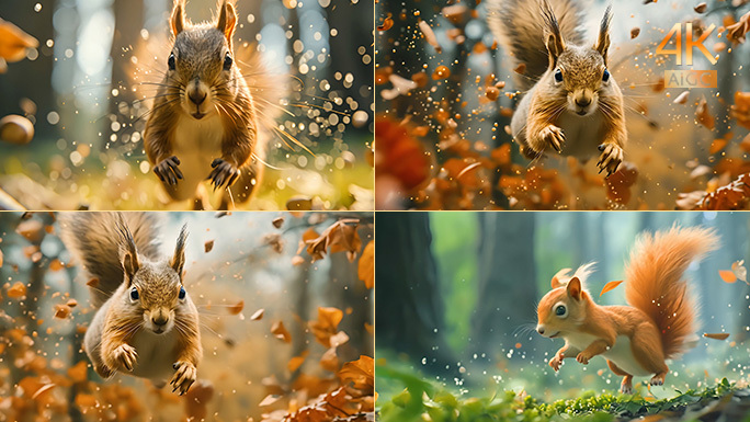 活泼可爱的小松鼠 唯美野生动物人见人爱