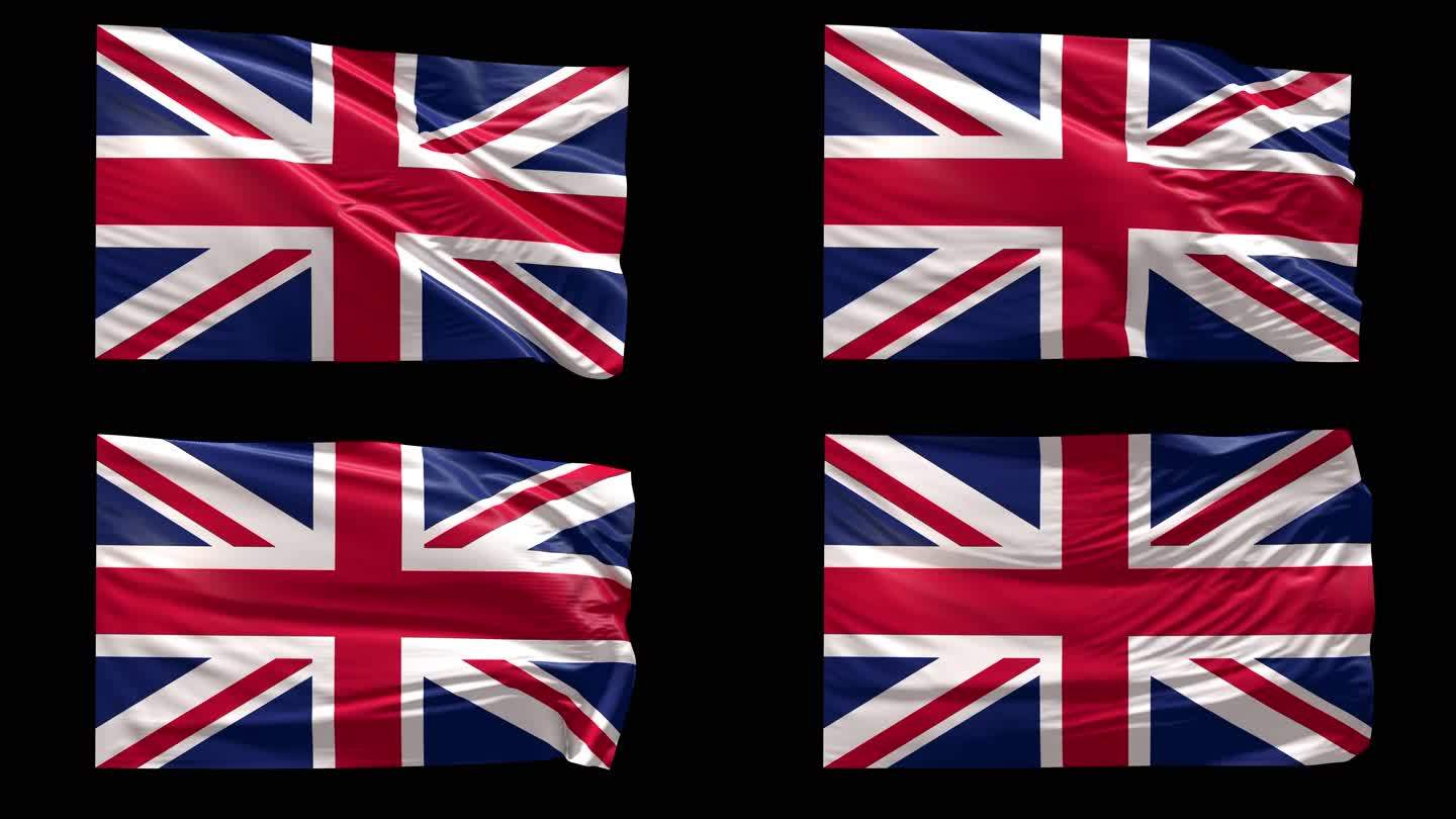 英国国旗4K-通道-无缝循环
