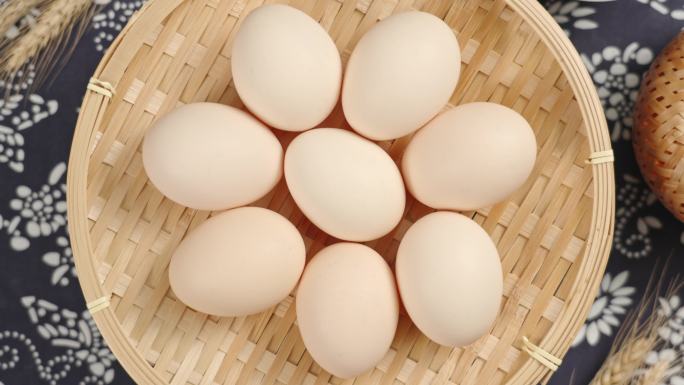 农产品鸡蛋土鸡蛋特写视频