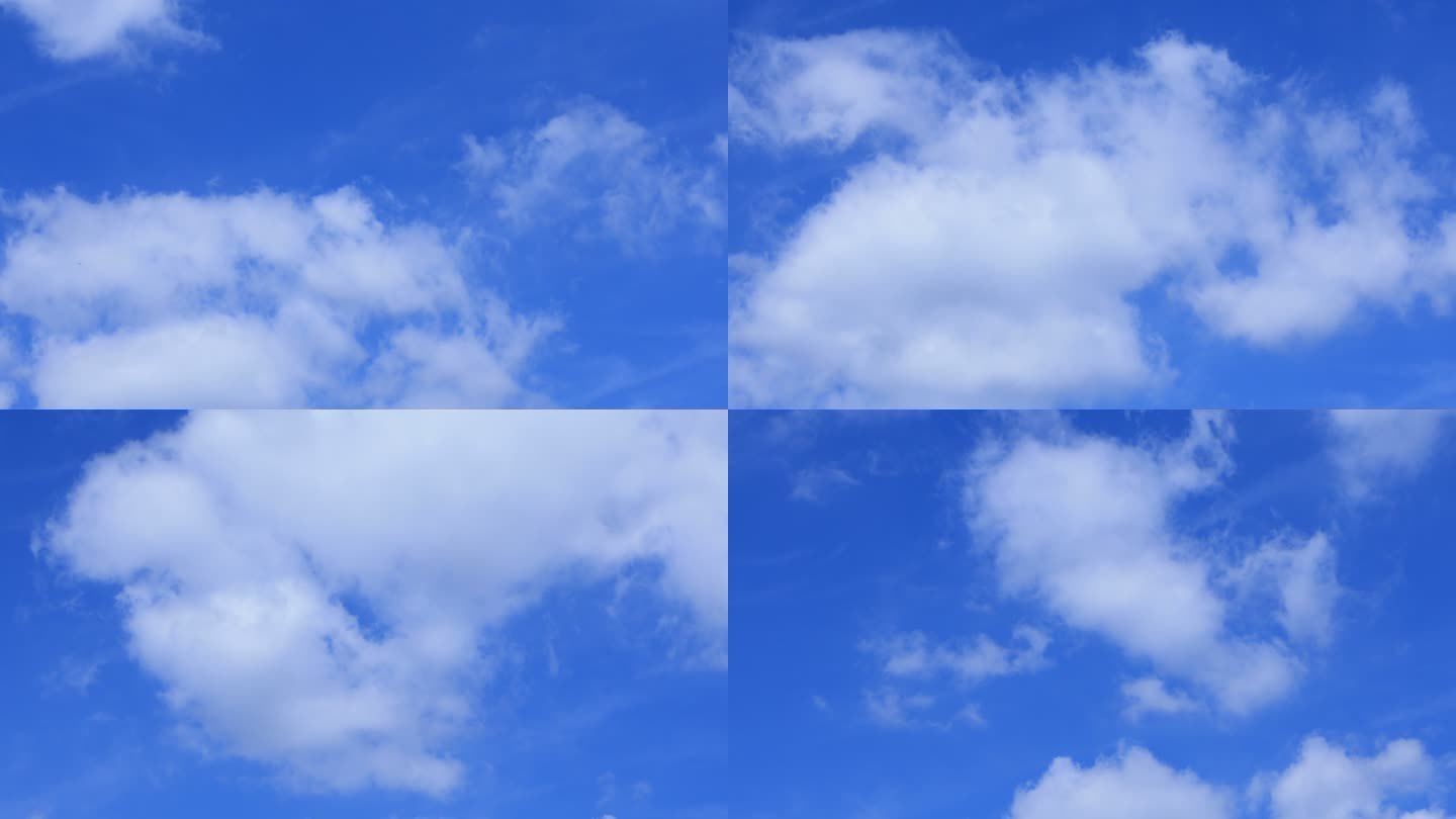 夏天的蓝天白云朵朵云层延时摄影
