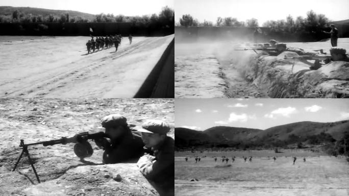 60年代中国士兵射击训练老视频