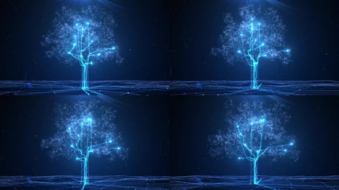 科技感粒子树