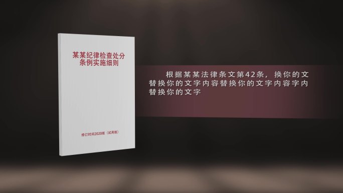 反腐警示法律条文条例展示