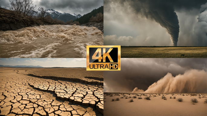 【4K】自然灾害极端天气灾难末日环境恶化