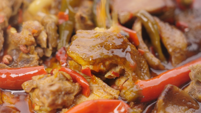 【原创】川菜农家柴火鸡农家乐美食麻辣鸡