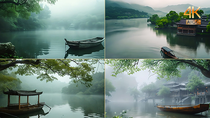 烟雨江南风光 唯美浪漫古韵水乡诗画美景