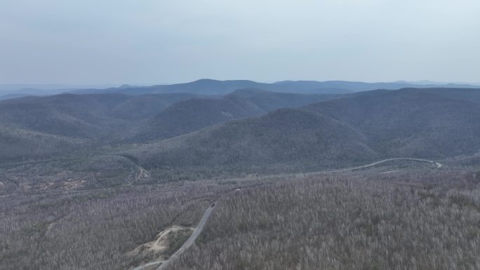 盘旋在大兴安岭的山间公路