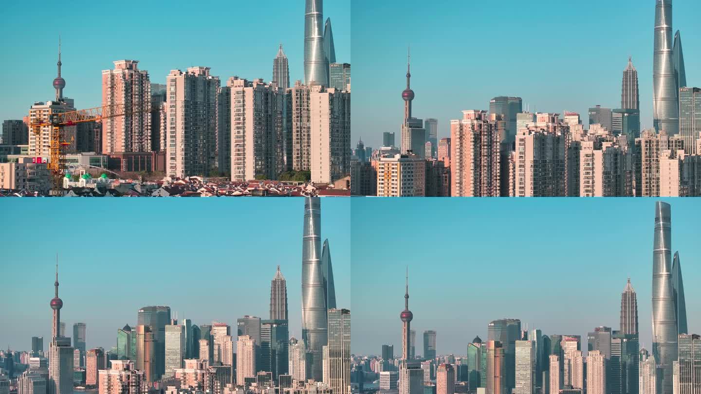 2024 4k航拍-上海老城厢和新大楼