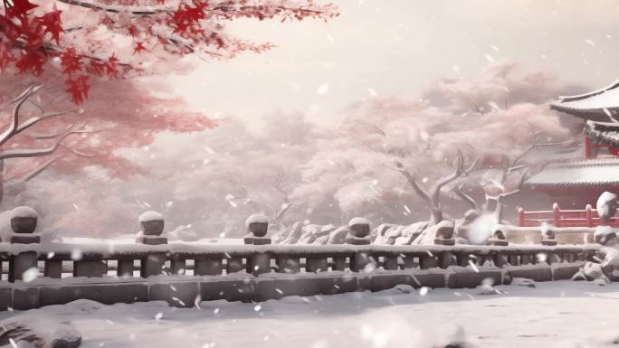 宫中雪景 紫禁城宫墙雪景