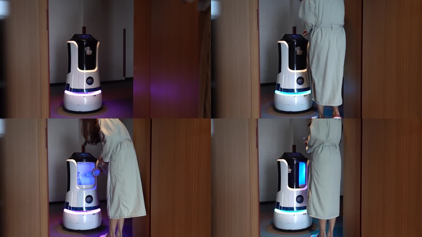 【升格】高端智能酒店送餐机器人上门送水