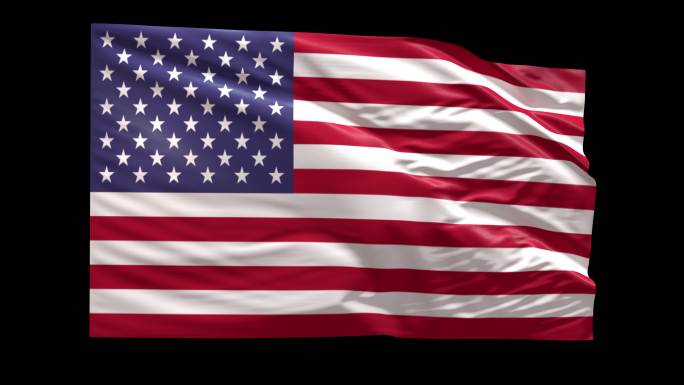 美国国旗4K-通道-无缝循环
