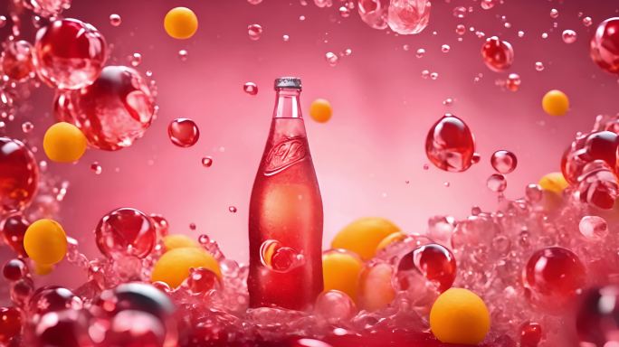 碳酸饮料产品拍摄气泡