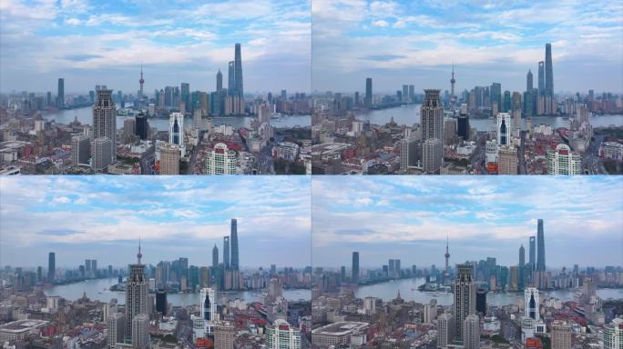 上海外滩陆家嘴航拍延时城市地标风景风光素