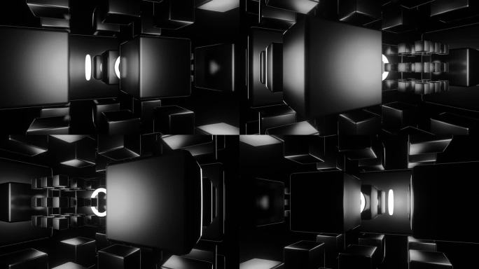 无缝循环3d动画几何图案的现场音乐会音乐视频抽象迷幻迷幻迷幻的DMT LSD彩色艺术。黑色和白色的方