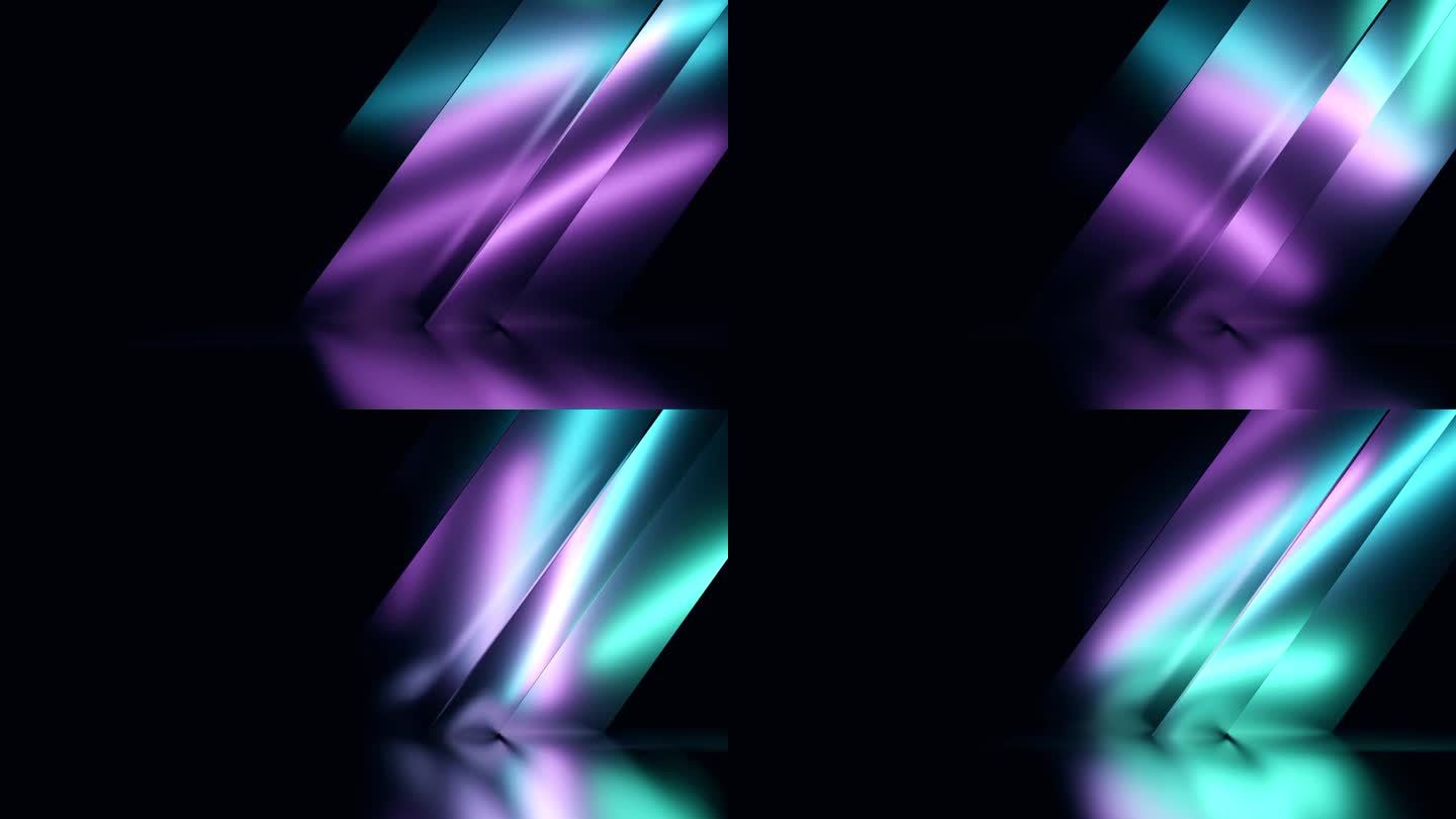 抽象霓虹几何在黑暗的背景