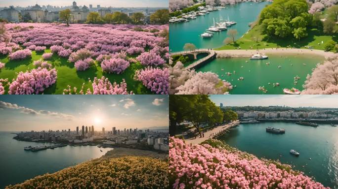 春天的城市 春城花语：鲜花绽放的都市风景