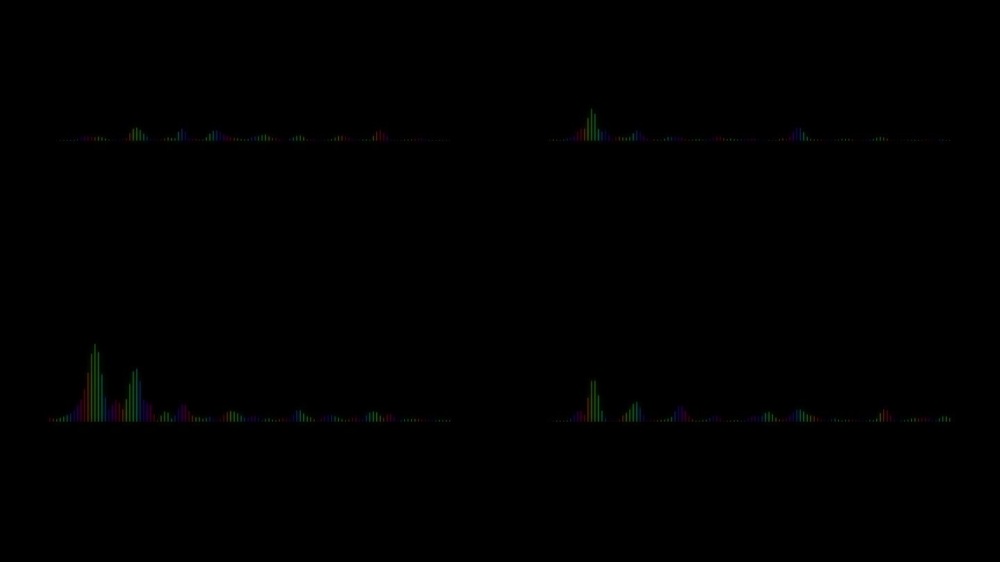 数字音频频谱波动画。4 k。