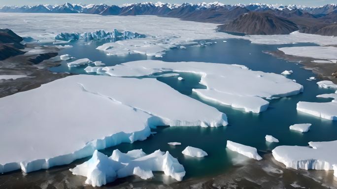 冰的领域：给种类型北极浮冰的航拍