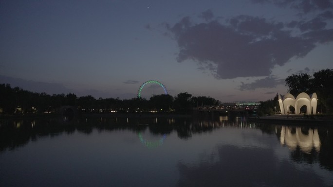 龙潭中湖夜景延时