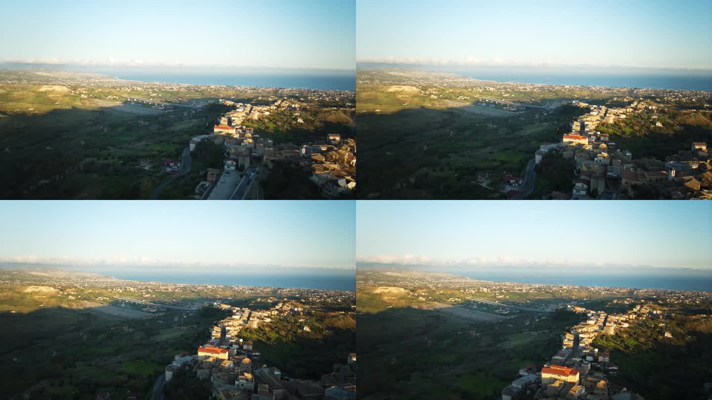 Siderno Superiore和Calabria海岸和乡村，Hyperlapse