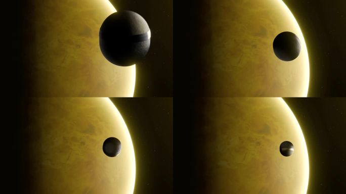 朝向金星的金星空间探测器的3D动画