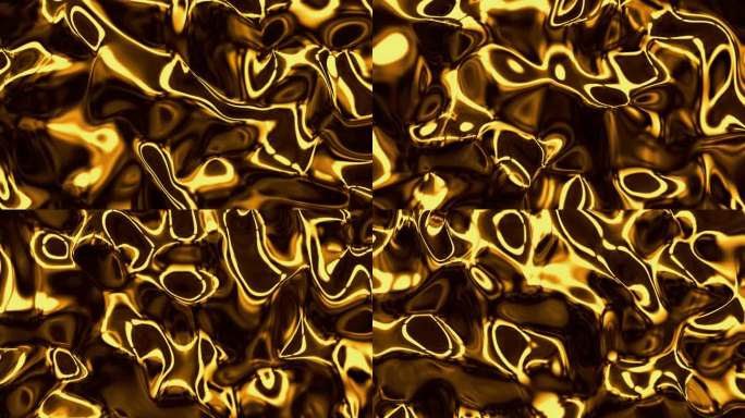 提取金液。金色波浪背景。黄金的背景。黄金材质。熔岩，牛轧糖，焦糖，琥珀，蜂蜜，油。液态金运动有机背景