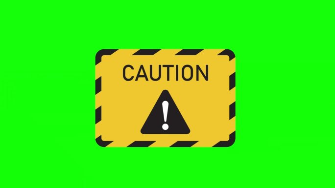 警告注意标志图标，感叹号，注意标志。循环动画与alpha通道。