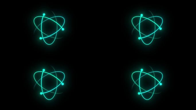 电子原子轨道三维模型动画库存视频