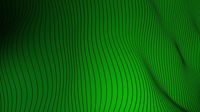 3D绿色慢动作条形线在黑暗的背景