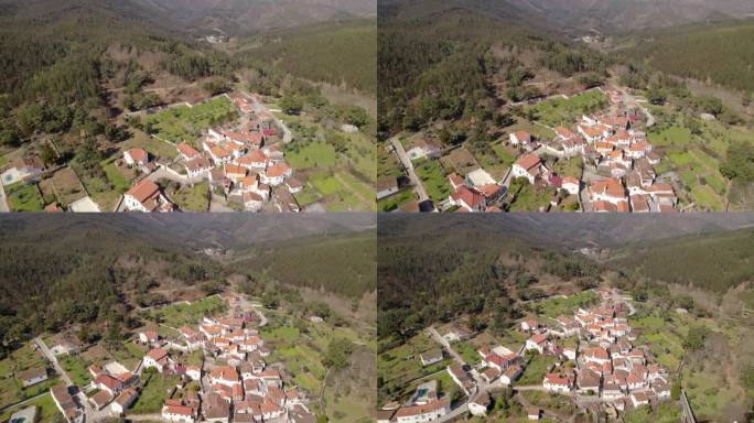 空中展示的坎佩洛-一个隐藏在葡萄牙中部山区的小镇